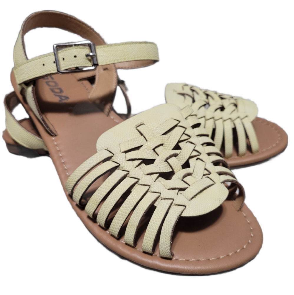 Soda Woven Weave Fisherman Huarache Flats